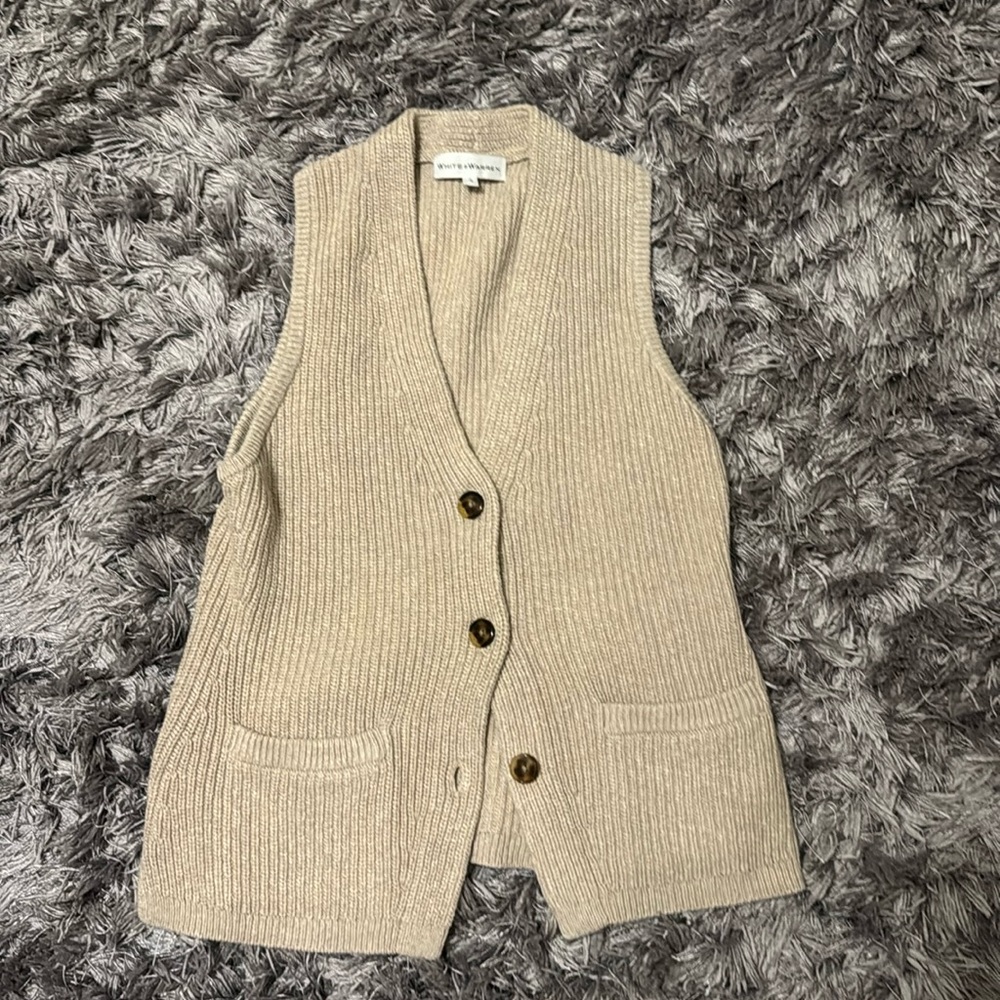 White and Warren Sweater Vest